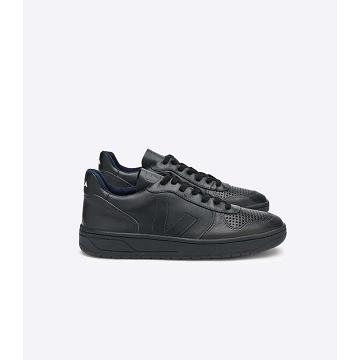 Women's Veja V-10 LEATHER Sneakers Black | SG 648GSO